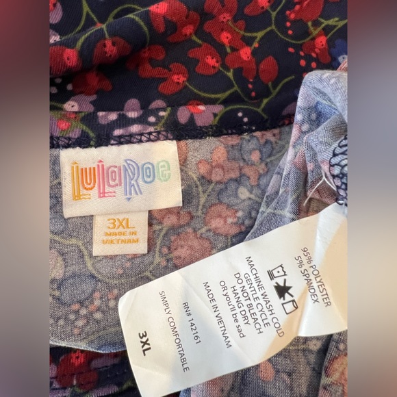 New Lularoe Julia dress Purple floral print 3X Plus - Picture 5 of 5